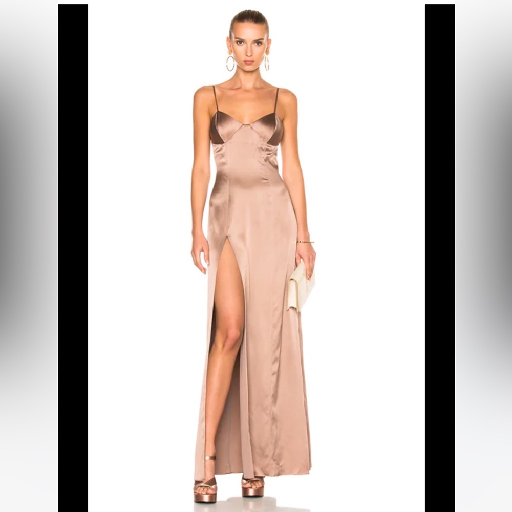 Michelle Mason bustier silk slip dress